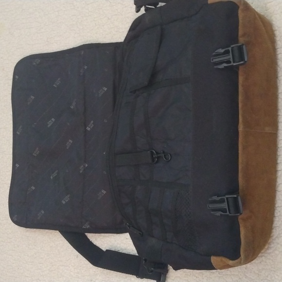 Western Pack Black/Brown Ballistic Nylon Messenger Bag/Satchel - Picture 10 of 16